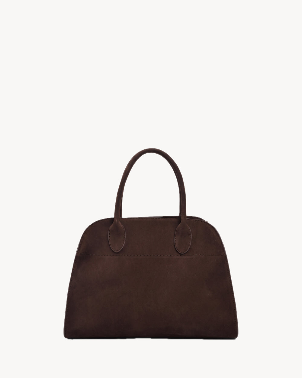 The Aurore Suede Satchel in Espresso