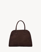 The Aurore Suede Satchel in Espresso