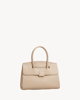 The Aurore Briefcase in Écru, front view