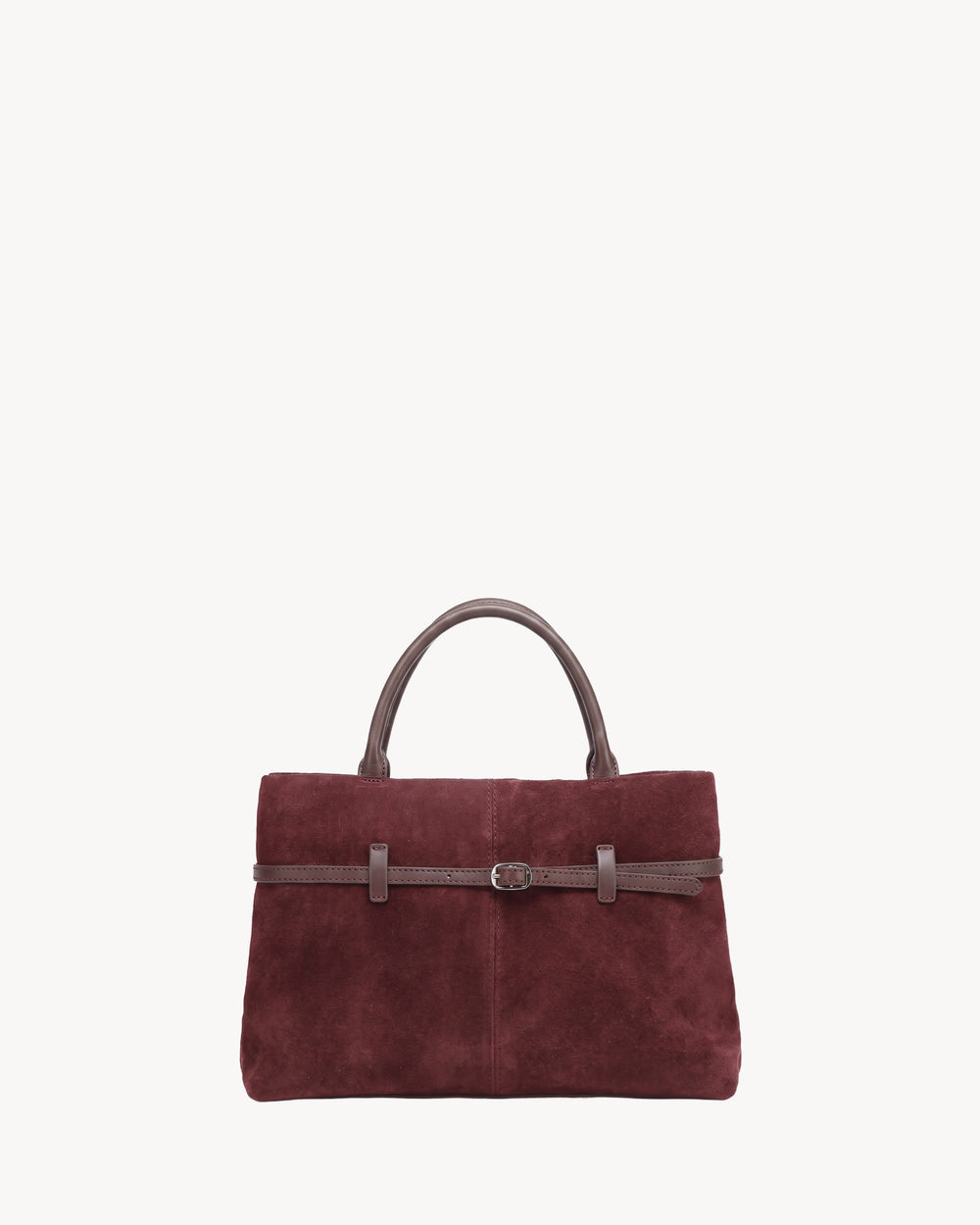 The Brume Belted Tote in Bordeaux