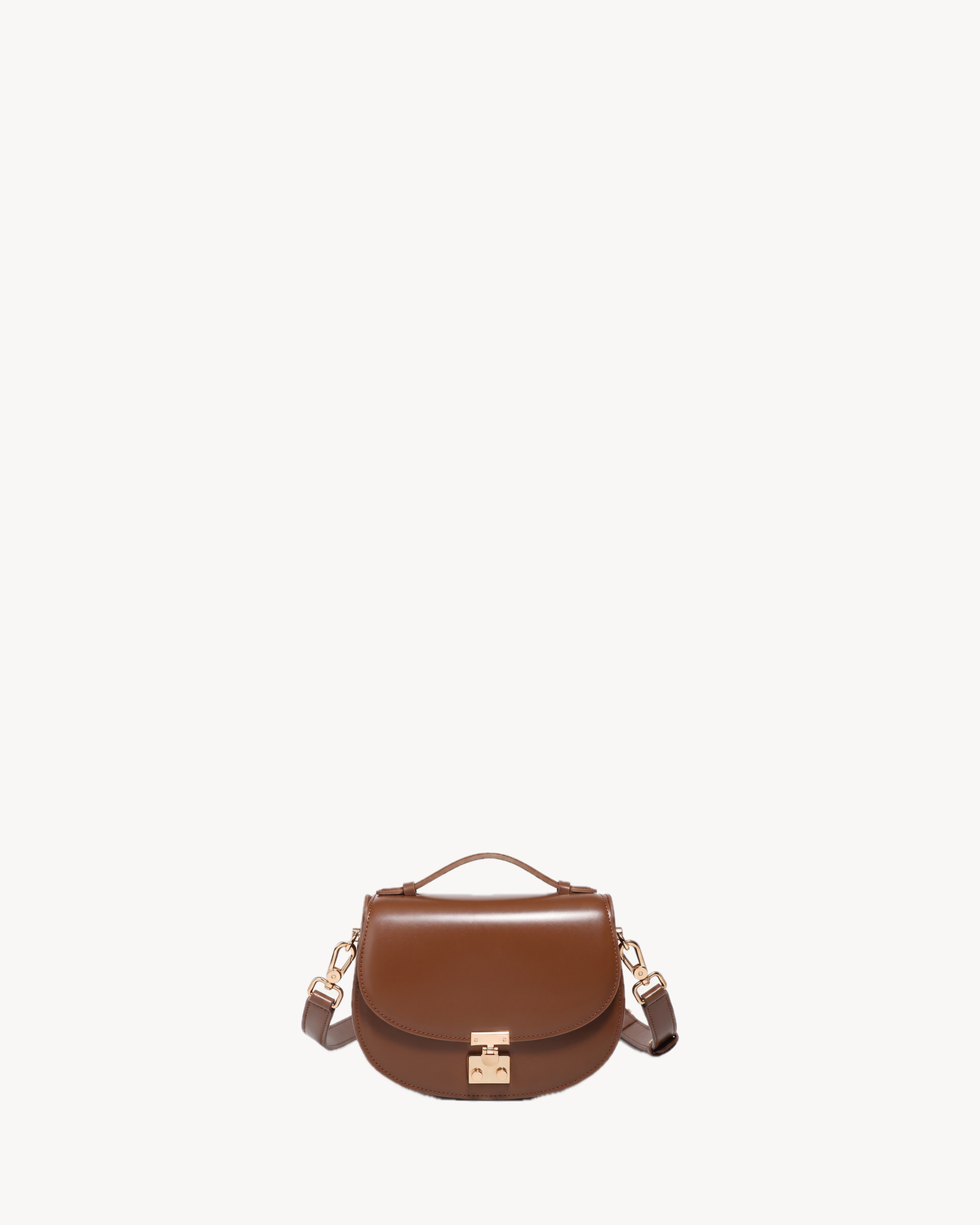 The Brise Saddle in Cognac, front view