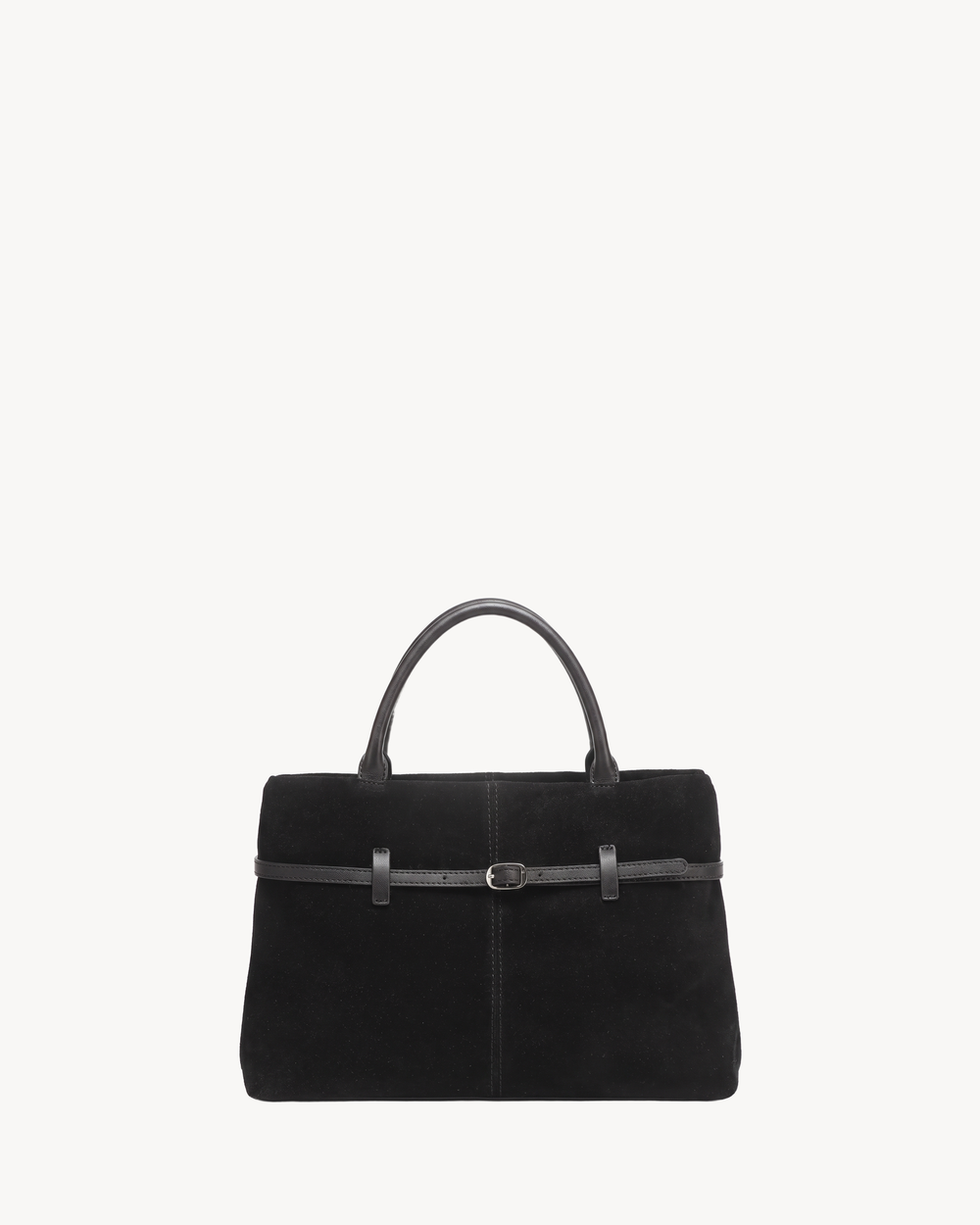 The Brume Belted Tote in Noir