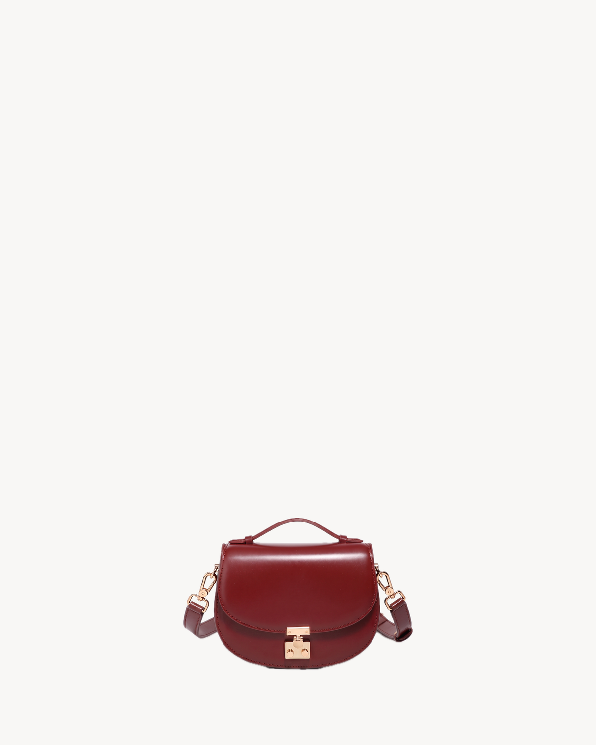 The Brise Saddle in Rouge, front view