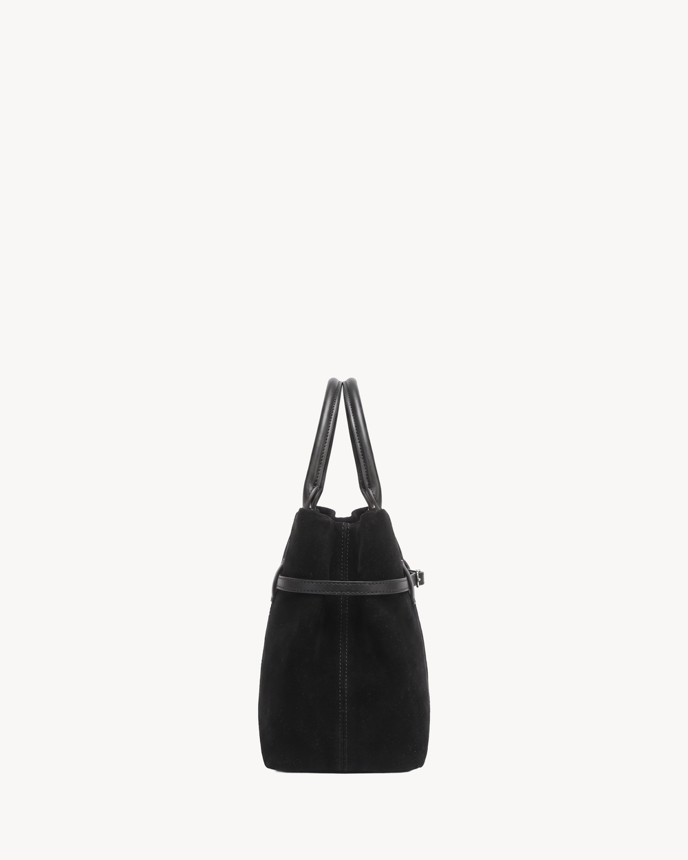The Brume Belted Tote in Noir