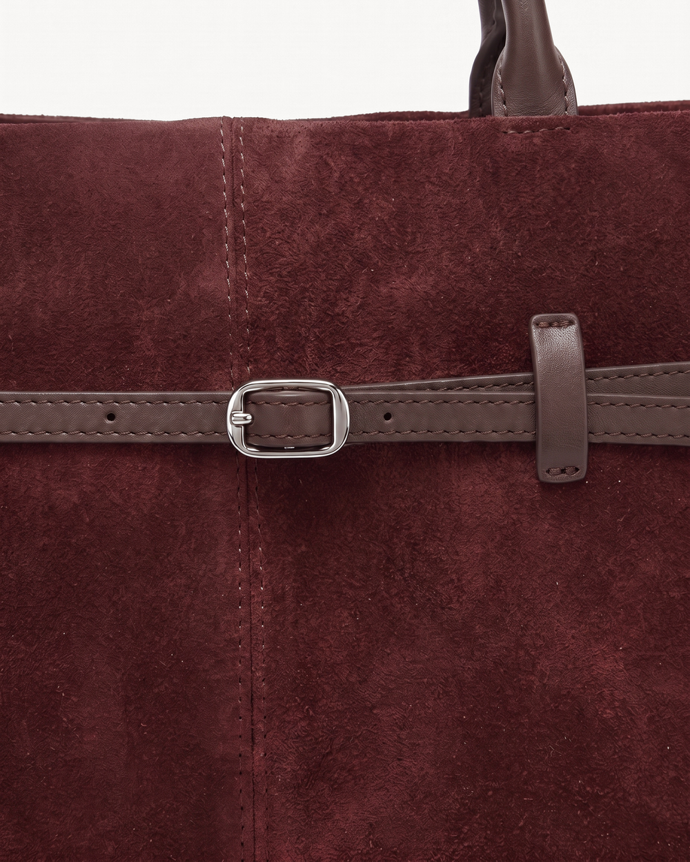 The Brume Belted Tote in Bordeaux