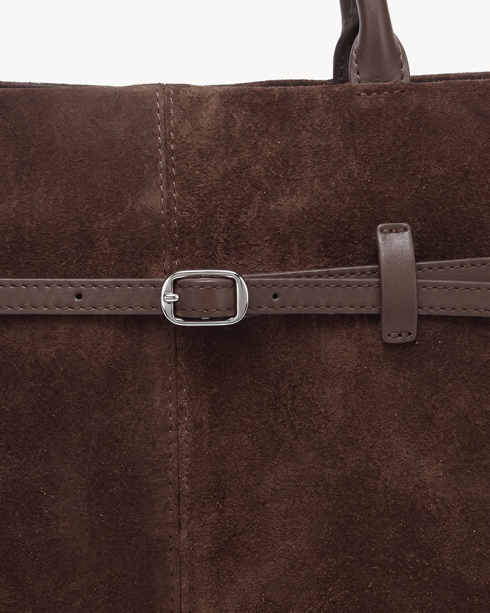 The Brume Belted Tote in Chocolate