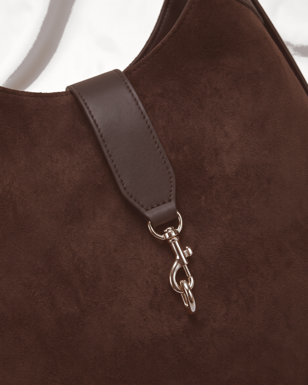 The Brume Clip Hobo in Chocolate