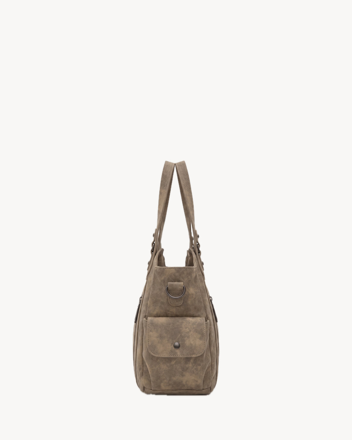 The Estran in Sable, side view with snap pocket