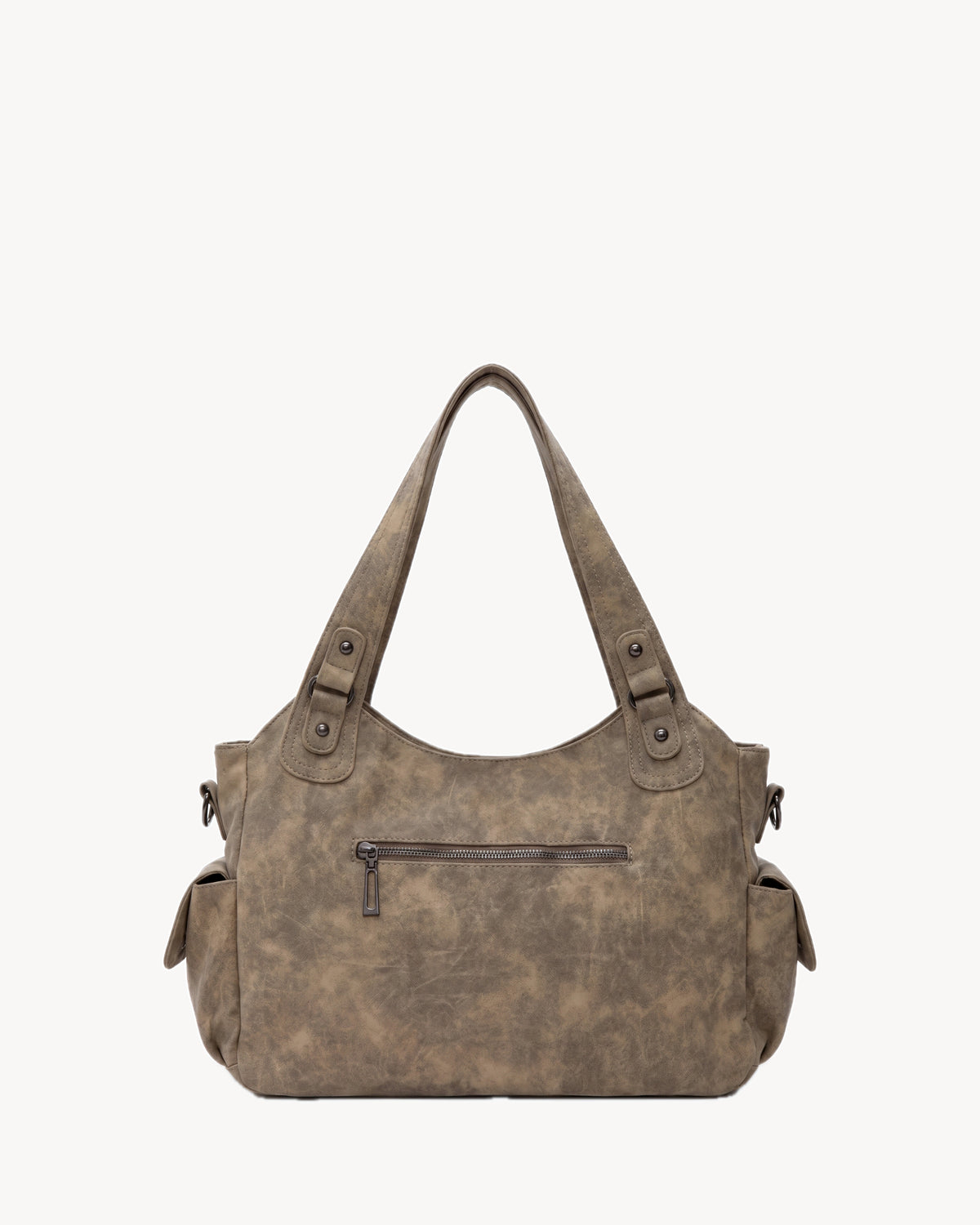 The Estran in Sable, back view with zip pocket