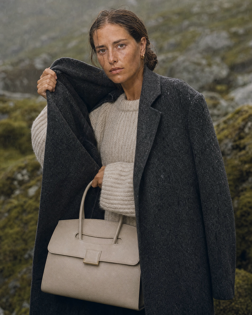The Aurore Briefcase in Écru