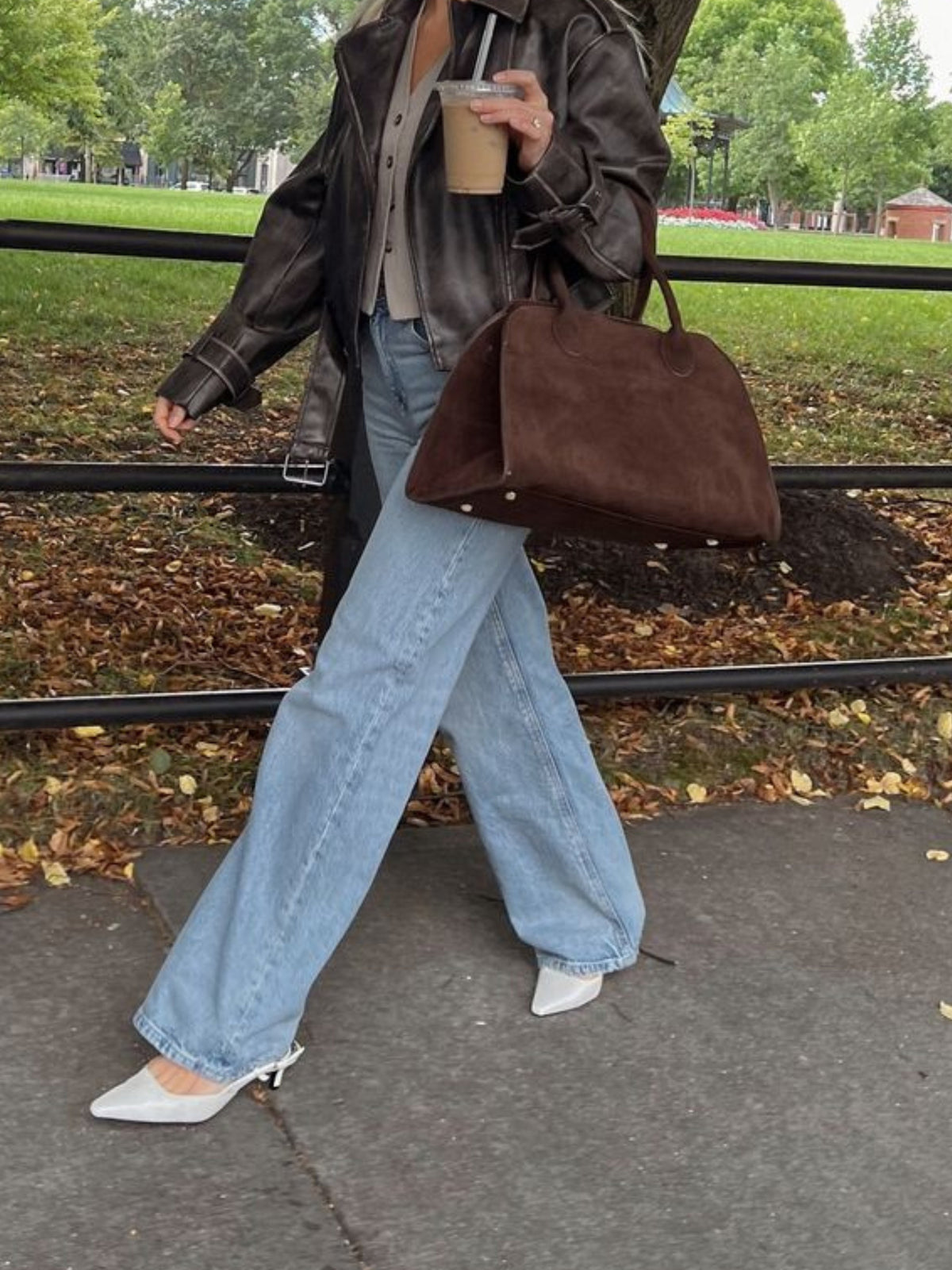 The Aurore Suede Satchel