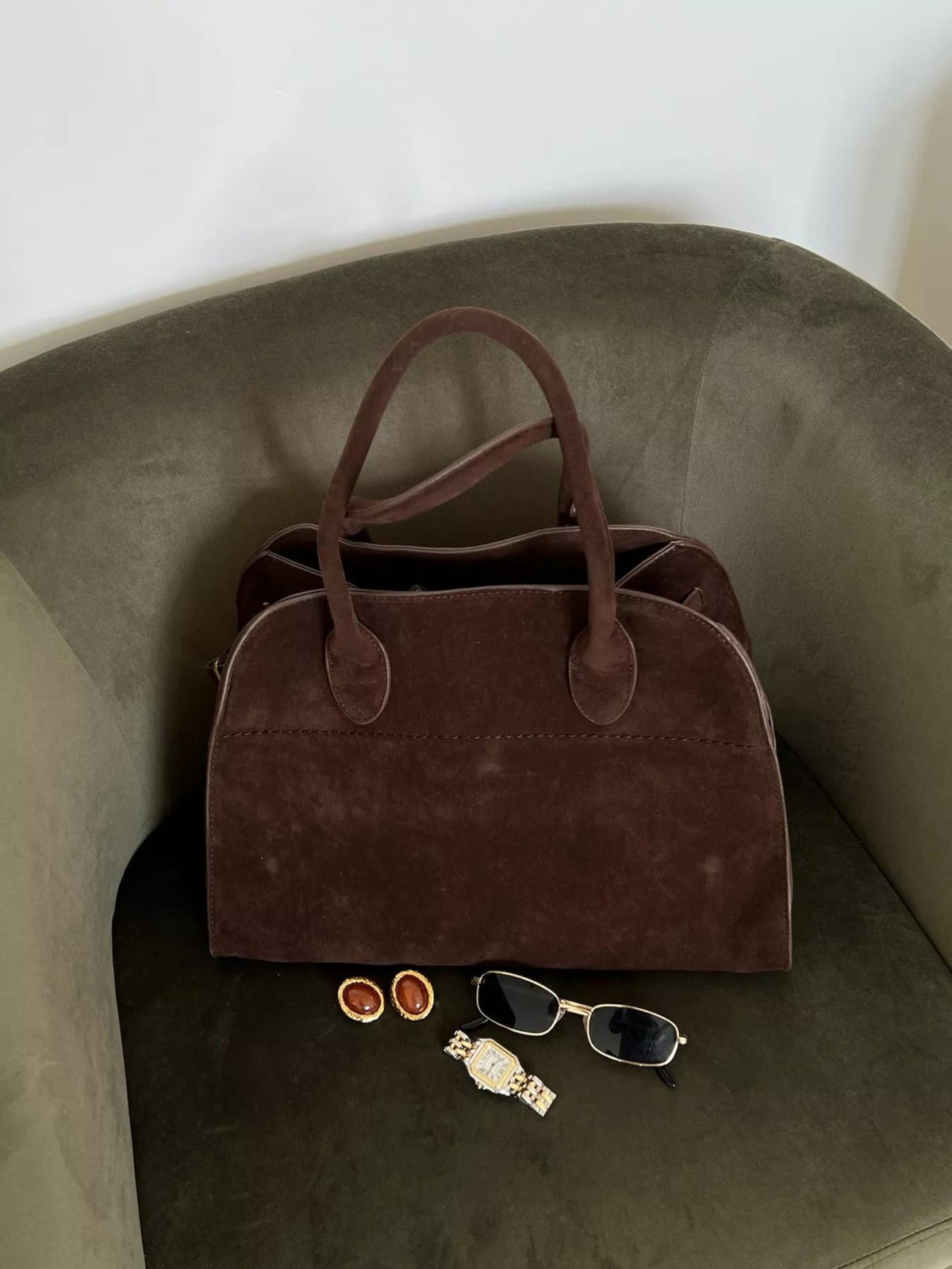 The Aurore Suede Satchel