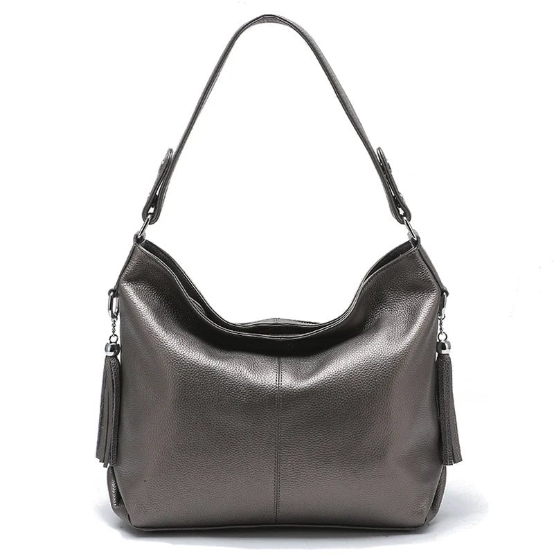 Zency Fashion Echt Lederen Dames Schoudertas Dames Hobo Tas Portemonnee Designer Tassen Luxe 2026 Crossbody Grote Capaciteit Shoppe