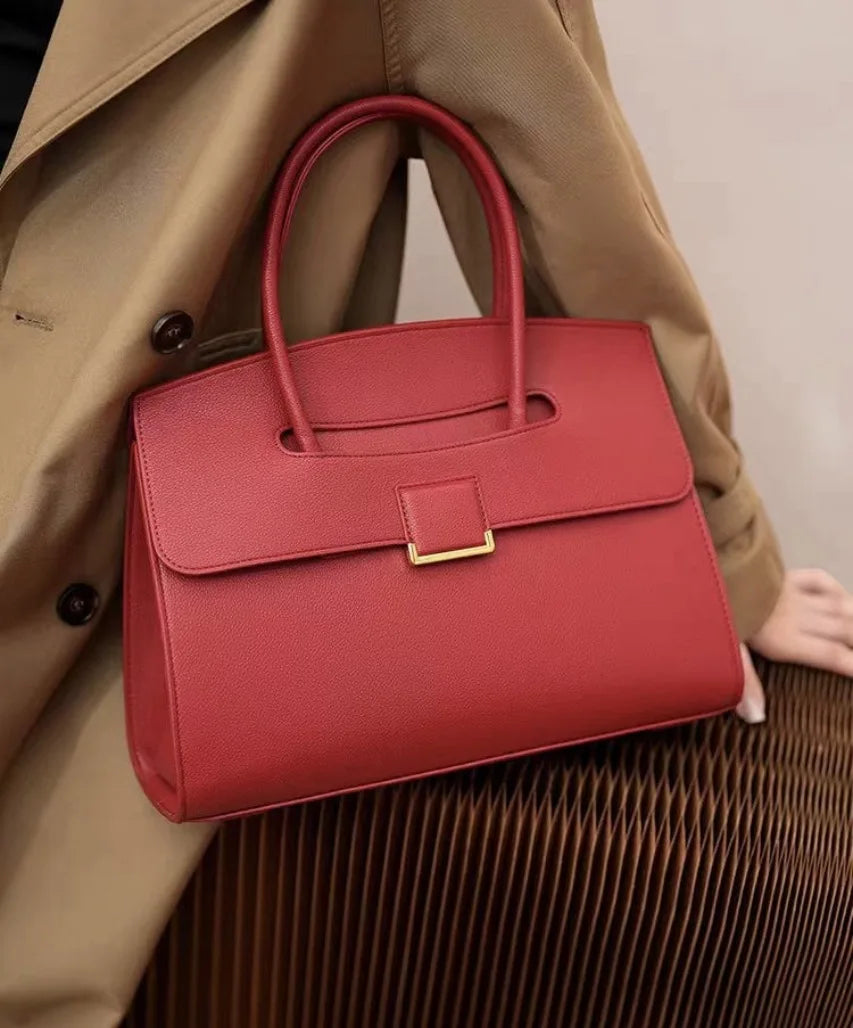 Premium Large Capacity Women's Briefcase Minimalist Designer Handbag Tote High-end Business Bag