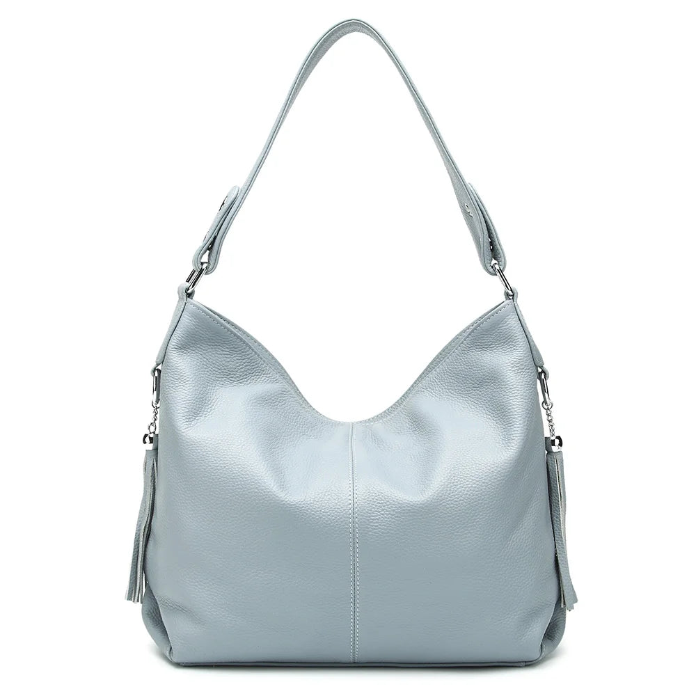 Zency Fashion Echt Lederen Dames Schoudertas Dames Hobo Tas Portemonnee Designer Tassen Luxe 2026 Crossbody Grote Capaciteit Shoppe