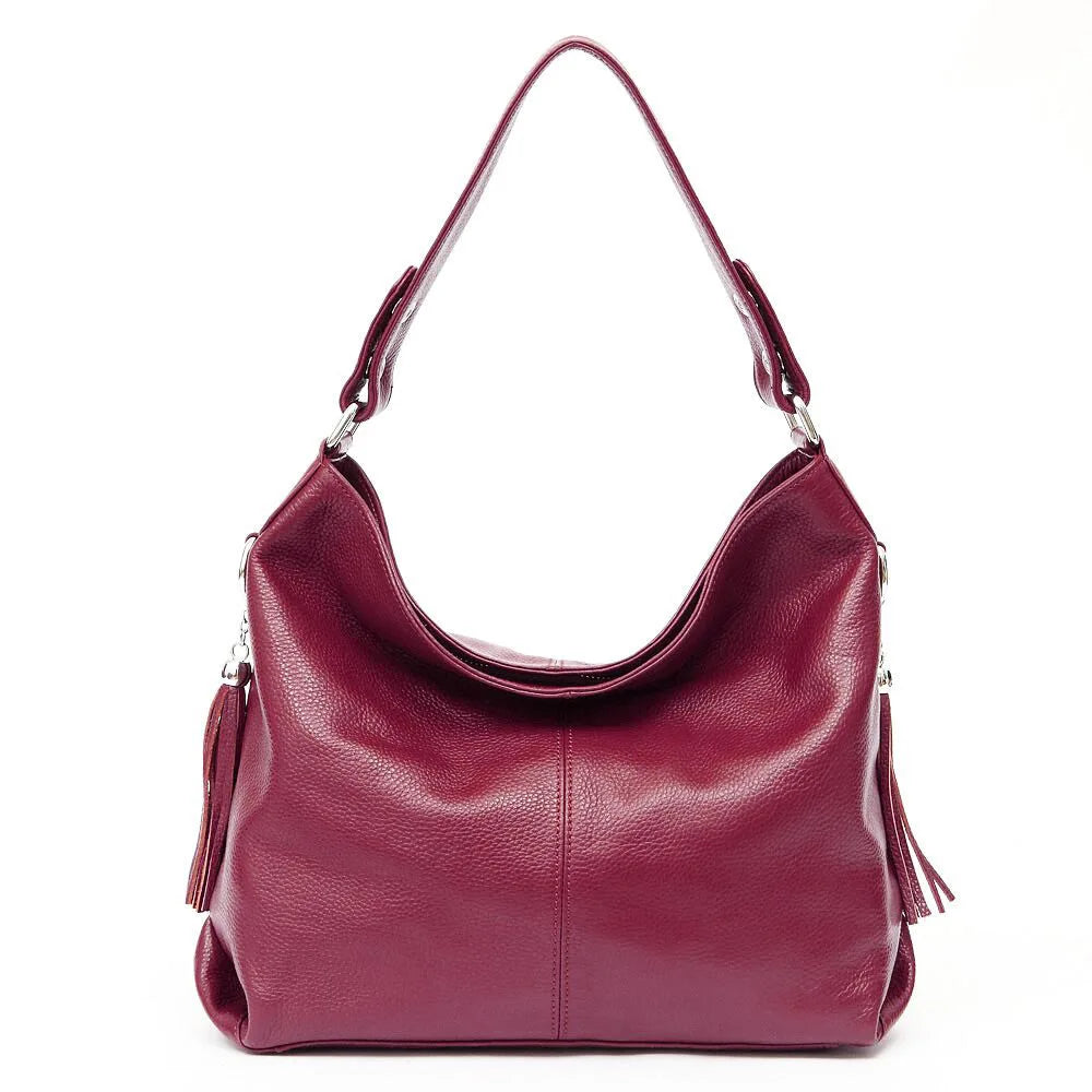 Zency Fashion Echt Lederen Dames Schoudertas Dames Hobo Tas Portemonnee Designer Tassen Luxe 2026 Crossbody Grote Capaciteit Shoppe