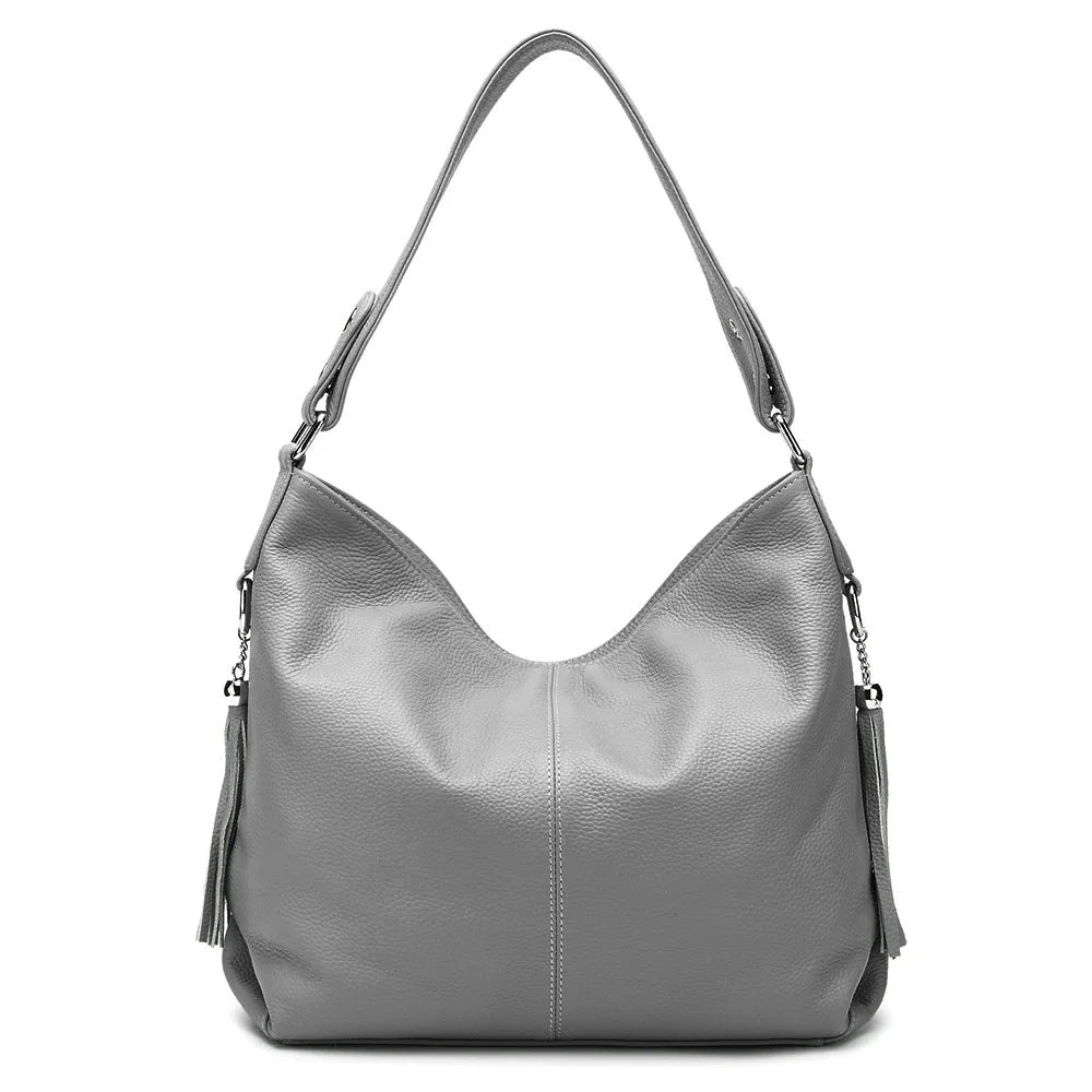 Zency Fashion Echt Lederen Dames Schoudertas Dames Hobo Tas Portemonnee Designer Tassen Luxe 2026 Crossbody Grote Capaciteit Shoppe
