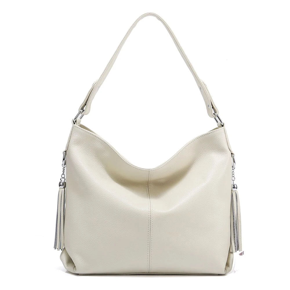Zency Fashion Echt Lederen Dames Schoudertas Dames Hobo Tas Portemonnee Designer Tassen Luxe 2026 Crossbody Grote Capaciteit Shoppe