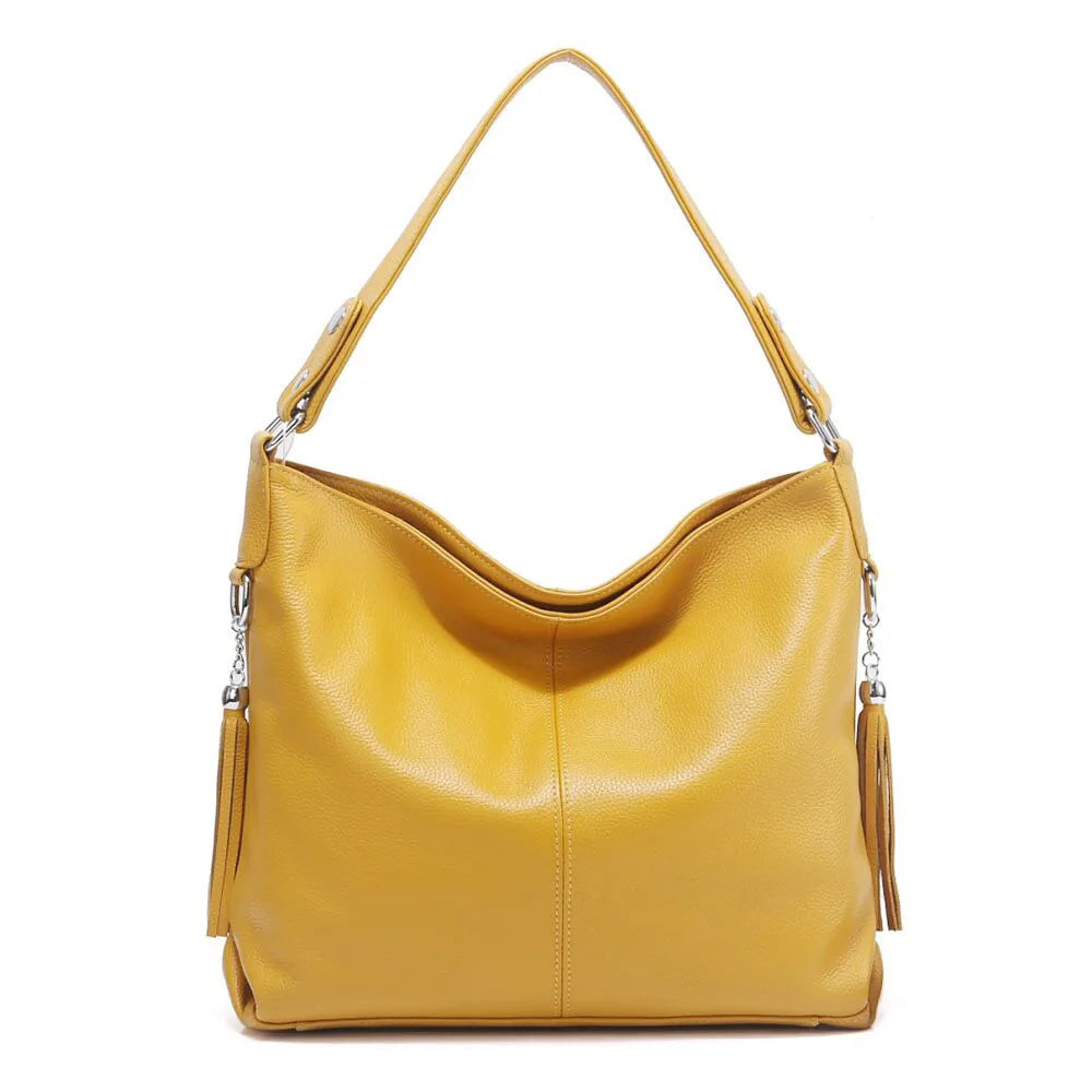 Zency Fashion Echt Lederen Dames Schoudertas Dames Hobo Tas Portemonnee Designer Tassen Luxe 2026 Crossbody Grote Capaciteit Shoppe