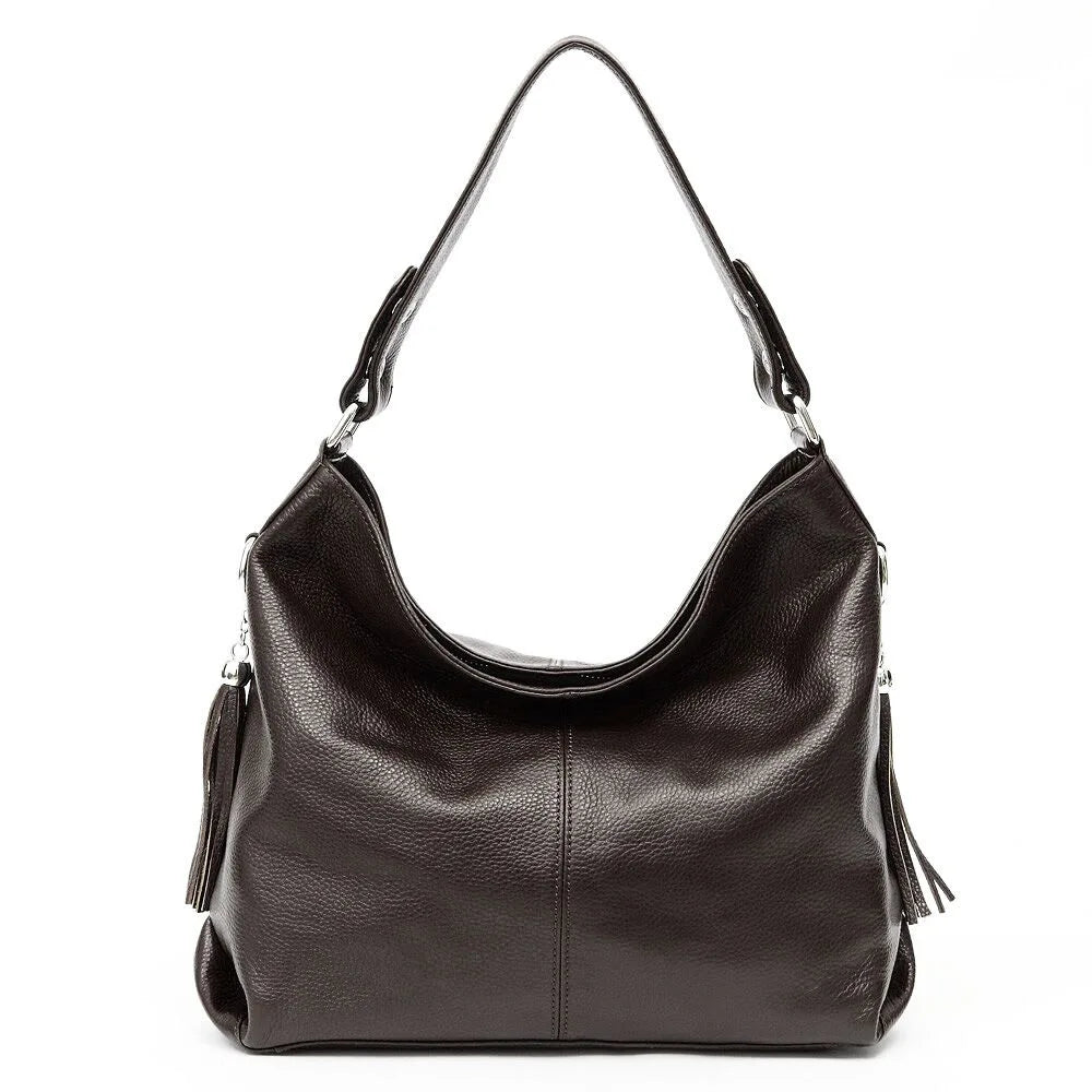 Zency Fashion Echt Lederen Dames Schoudertas Dames Hobo Tas Portemonnee Designer Tassen Luxe 2026 Crossbody Grote Capaciteit Shoppe