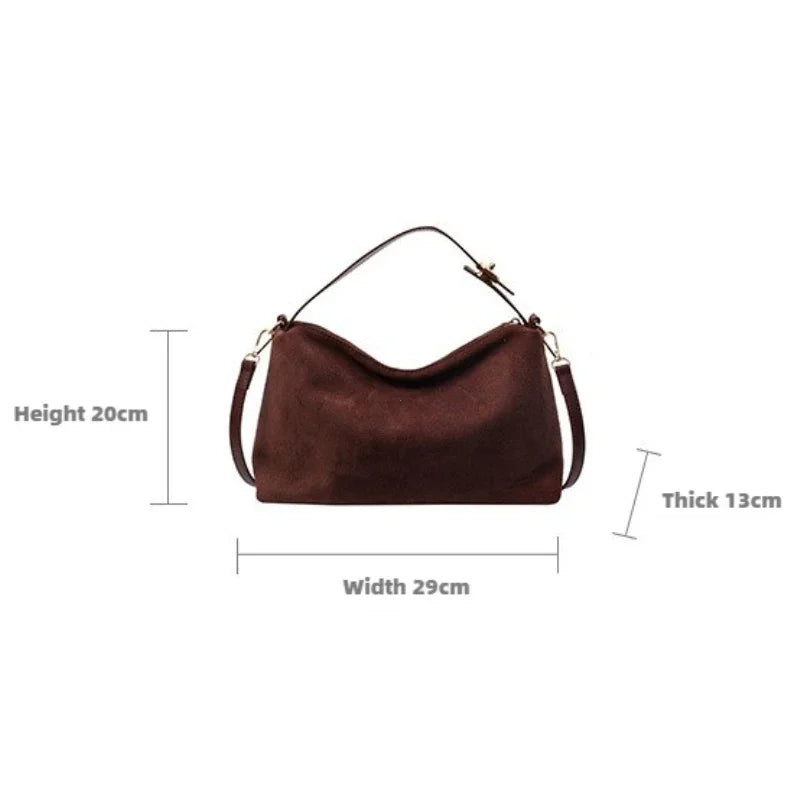 Geavanceerde retro tas voor dames 2026 nieuwe getextureerde matte schoudertas met grote capaciteit crossbody draagtas voor woon-werkverkeer