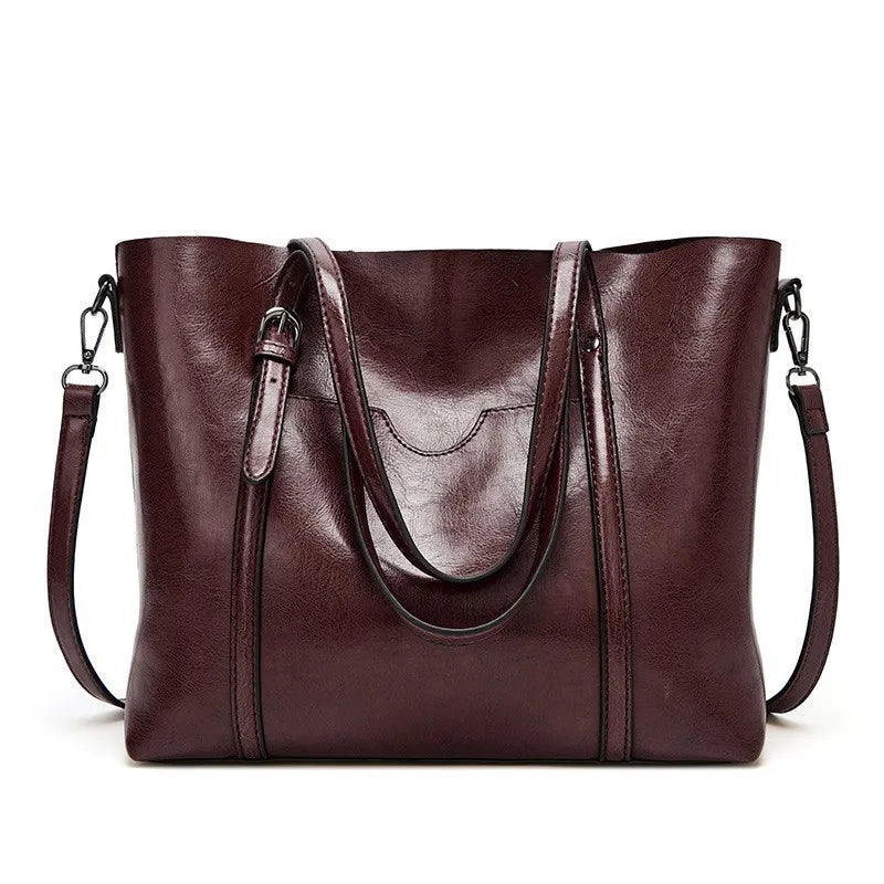 Schoudertassen Voor Vrouwen Olie Wax Lederen Handtas Tote Crossbody Tas Vintage Boekentassen Vrouwen Tassen Designer Handtas Van Hoge Kwaliteit