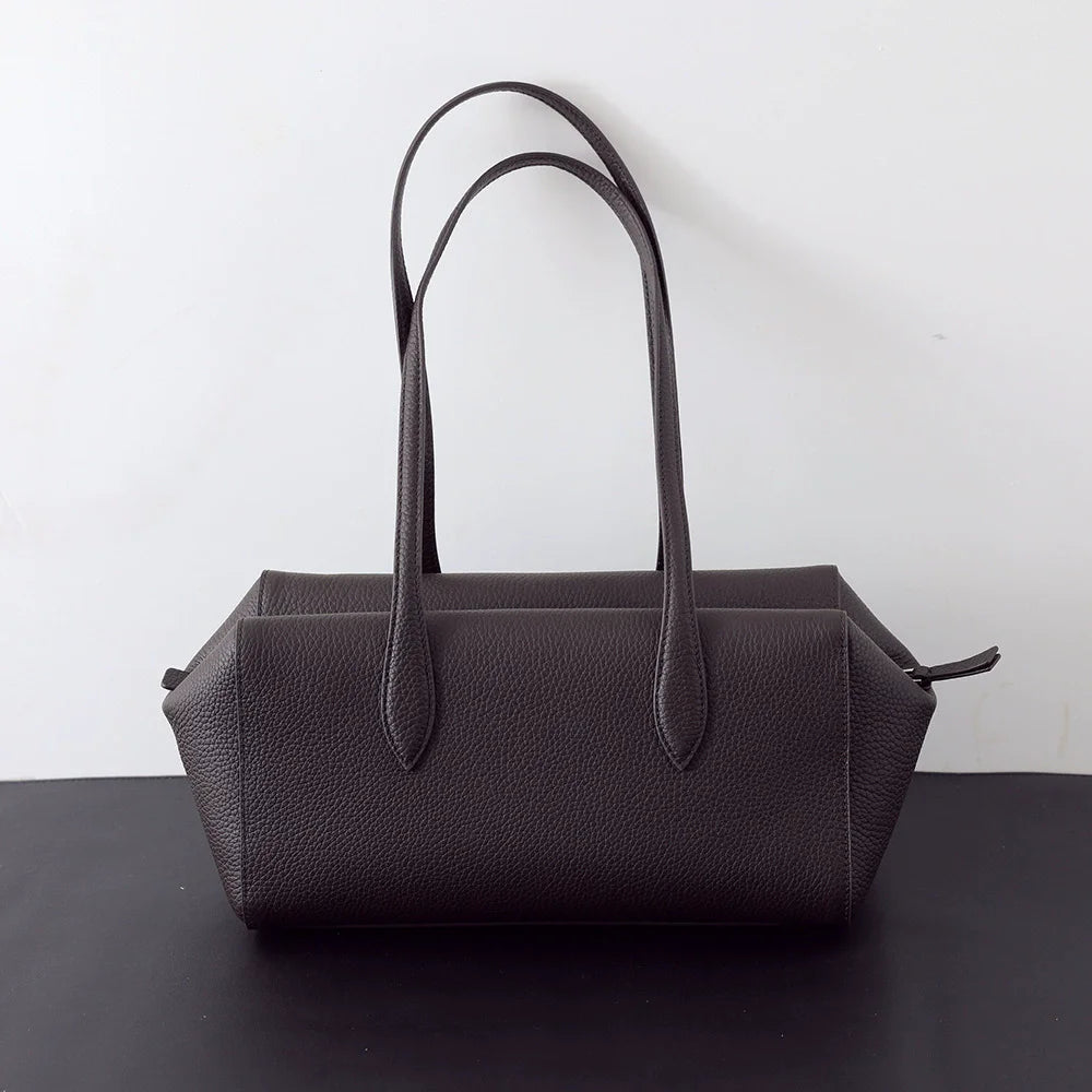 2026 Topkwaliteit Echt Lederen Dames Bowlingtas Hoge Kwaliteit Klassieke Onderarmtas Dames Schoudertassen Pendeltas Khaki