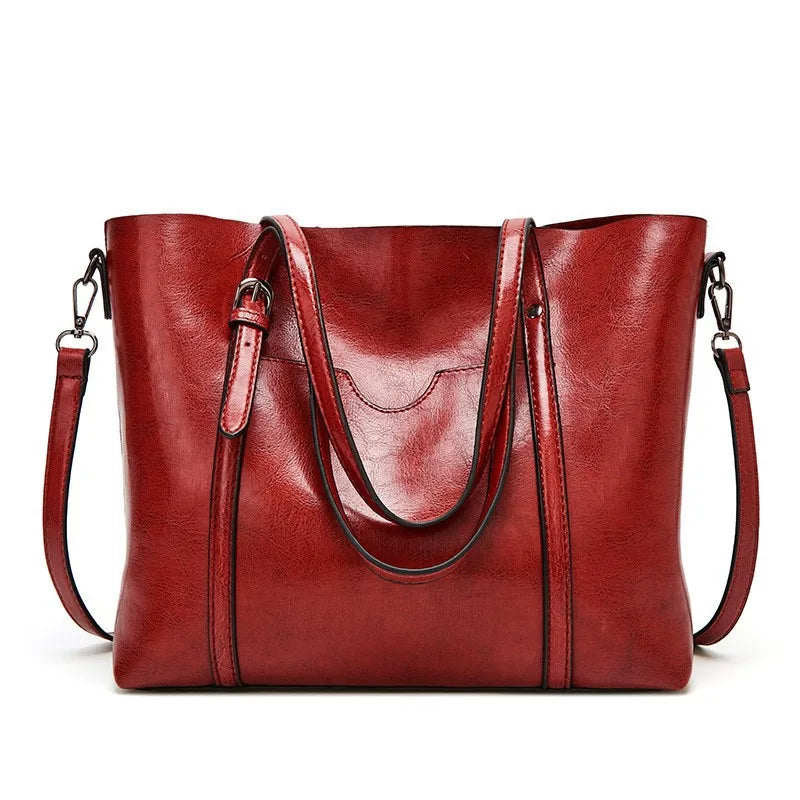 Schoudertassen Voor Vrouwen Olie Wax Lederen Handtas Tote Crossbody Tas Vintage Boekentassen Vrouwen Tassen Designer Handtas Van Hoge Kwaliteit