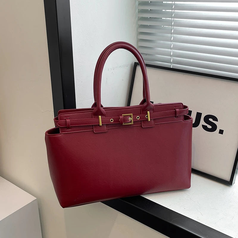 handtassen dames tassen luxe merken dames dames tas luxe merken Groot formaat dames tophandvat tassen retro pure kleur grote capaciteit boodschappentassen 2024 winter nieuwste trendy luxe designer handtassen