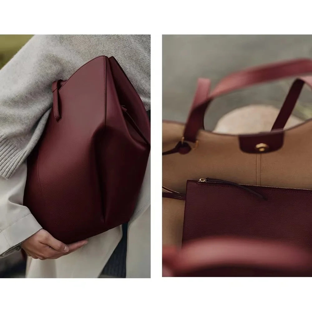 Klassieke elegante stijl, grote capaciteit, vleugeltas, crossbody handtas, retro Europese Amerikaanse niche, emmertastas, okseltas, modieus