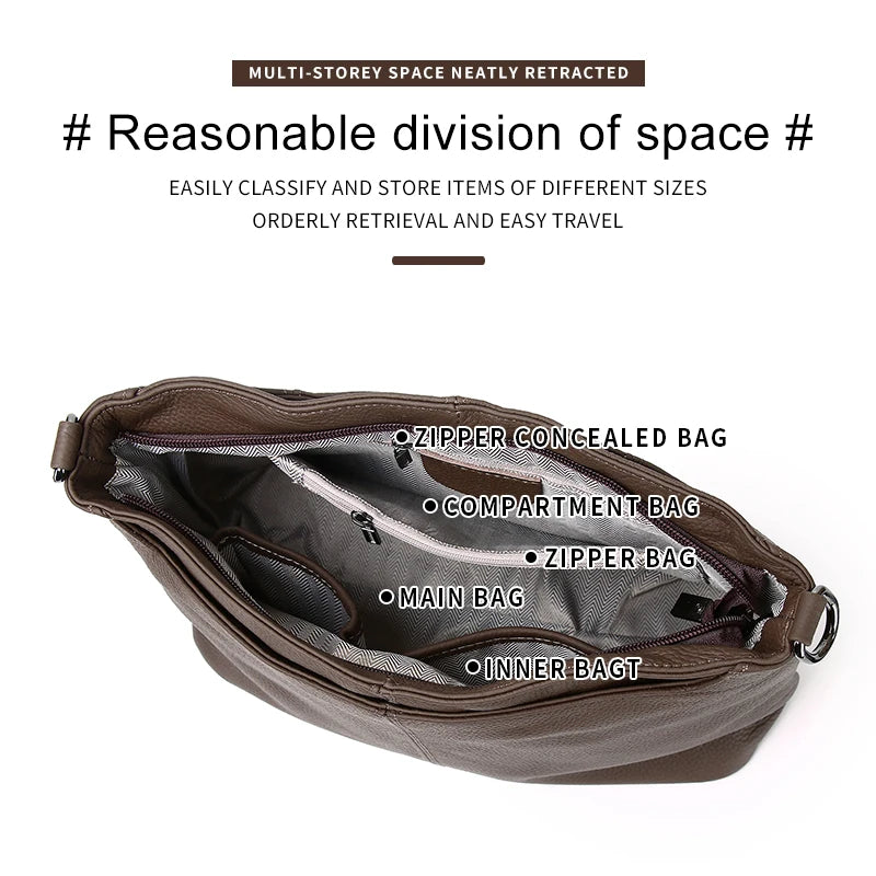 5 kleuren 100% eerste laag rundleer dames handtas casual vrouwelijke schoudertas crossbody portemonnee dropshipping
