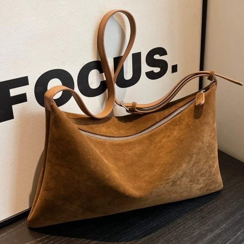 Geavanceerde retro tas voor dames 2026 nieuwe getextureerde matte schoudertas met grote capaciteit crossbody draagtas voor woon-werkverkeer