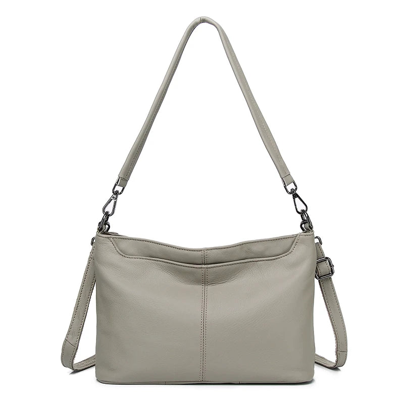 5 kleuren 100% eerste laag rundleer dames handtas casual vrouwelijke schoudertas crossbody portemonnee dropshipping