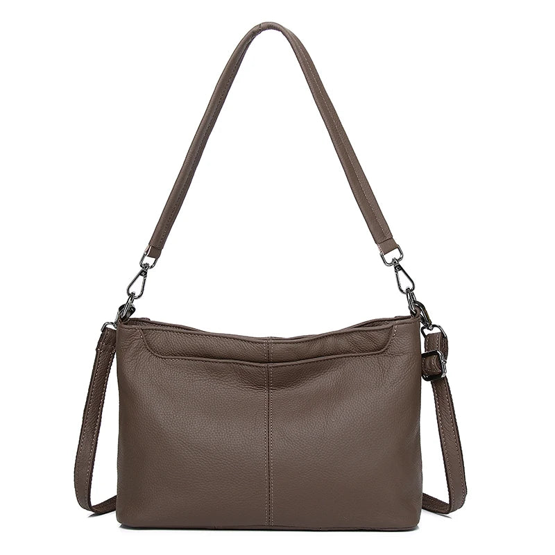 5 kleuren 100% eerste laag rundleer dames handtas casual vrouwelijke schoudertas crossbody portemonnee dropshipping