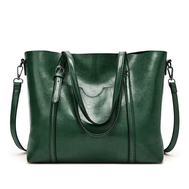 Schoudertassen Voor Vrouwen Olie Wax Lederen Handtas Tote Crossbody Tas Vintage Boekentassen Vrouwen Tassen Designer Handtas Van Hoge Kwaliteit