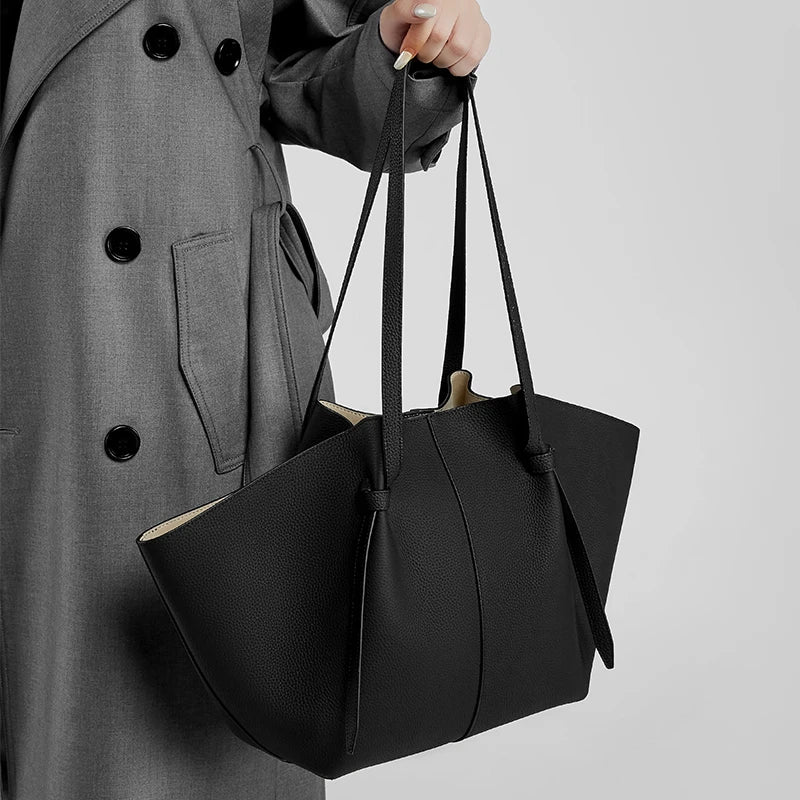 HIFASHION Echt Koeienhuid Lederen Tassen Vrouwen Grote Capaciteit Shopper Onderarm Schouder Portemonnees Kantoor Werk Hobo Handtassen 2026