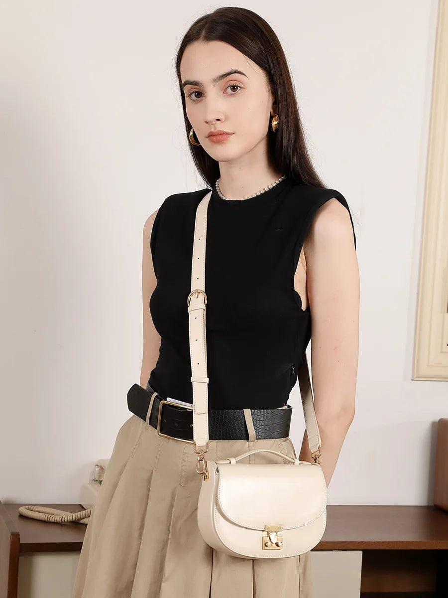 YANATARI Echt Lederen Dameshandtas Schoudertas Minimalistisch Luxe Tassen Dames Hoge Kwaliteit 2025 Dames Schoudertas