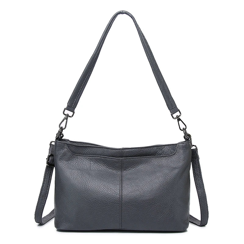 5 kleuren 100% eerste laag rundleer dames handtas casual vrouwelijke schoudertas crossbody portemonnee dropshipping