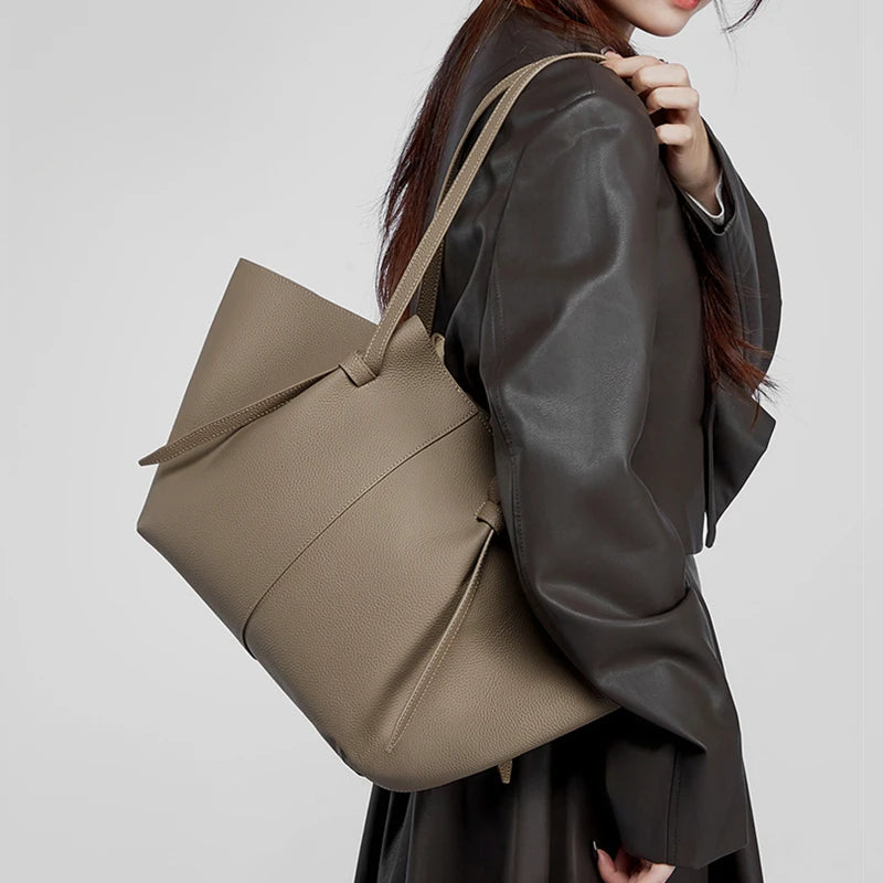 HIFASHION Echt Koeienhuid Lederen Tassen Vrouwen Grote Capaciteit Shopper Onderarm Schouder Portemonnees Kantoor Werk Hobo Handtassen 2026