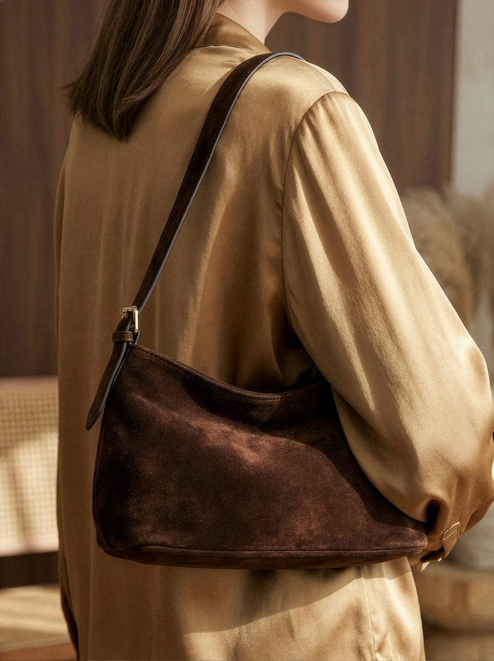 The Houle Petite Suede in Chocolate